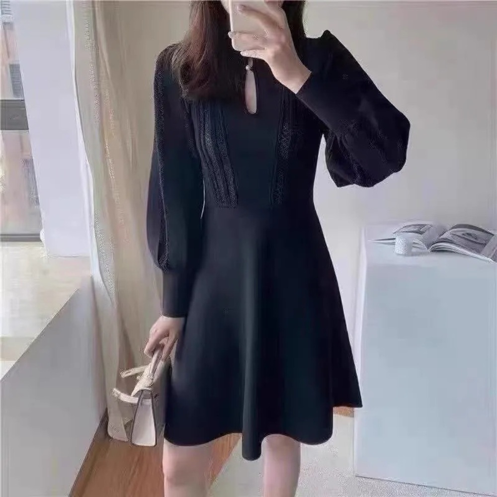 Sandro Black Long Sleeve Dress - Picture 11 of 11
